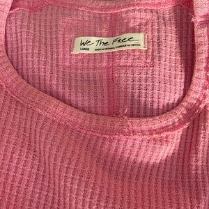 We The Free Waffle-Knit Pullover Pink Tope Tunic